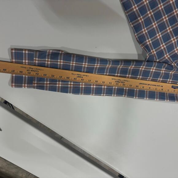 UNTUCKit Men’s 2XL Button-Down Shirt Blue Brown Plaid Wrinkle-Resistant Casual - Picture 4 of 5